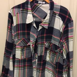 Maurices Pink & Navy Flannel Size 3